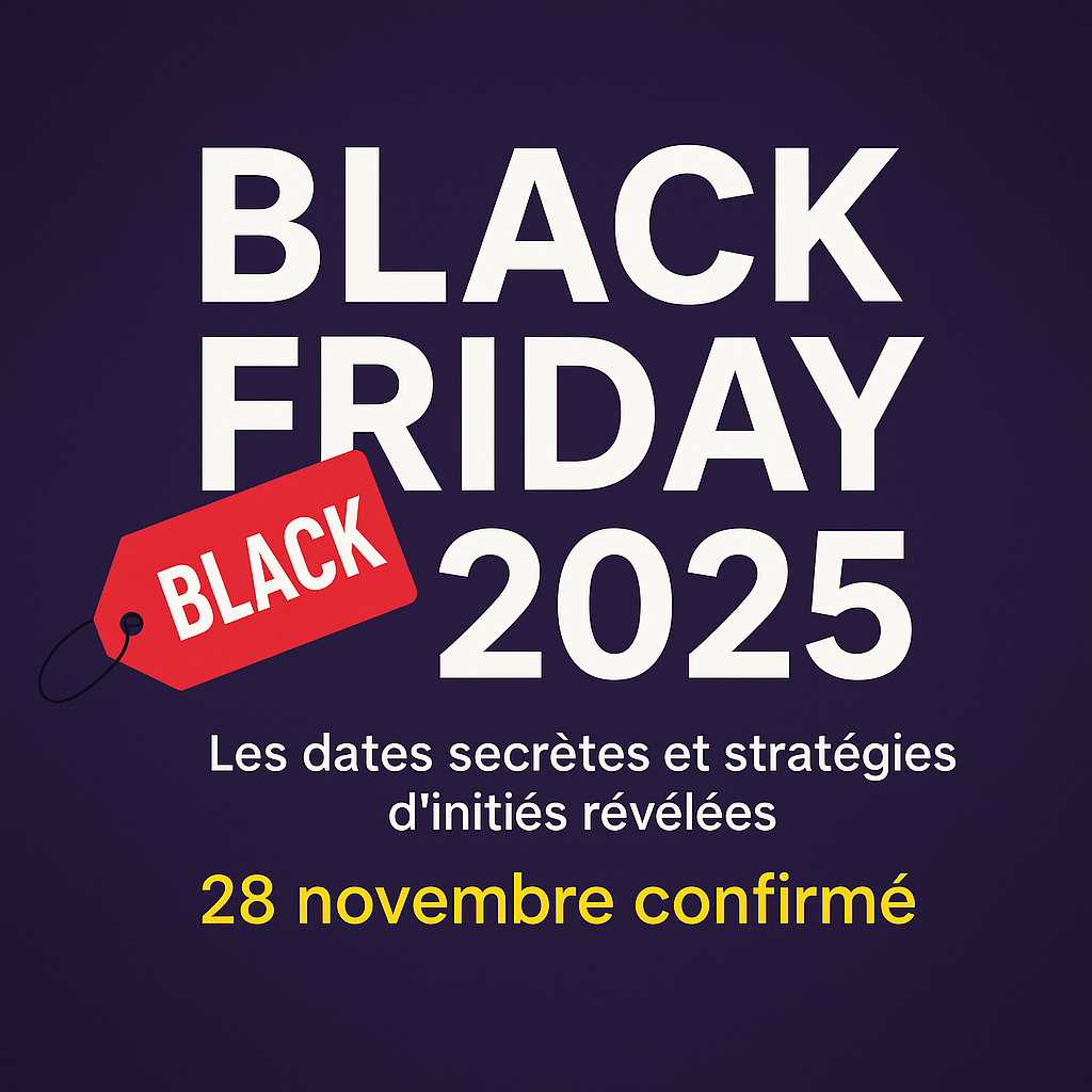 Lire la suite à propos de l’article Black Friday 2025 : Les dates secrètes et stratégies d’initiés révélées (28 novembre confirmé)
