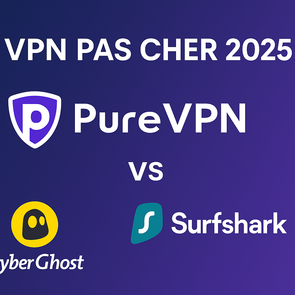 Lire la suite à propos de l’article VPN Pas Cher 2025 : PureVPN vs CyberGhost vs Surfshark