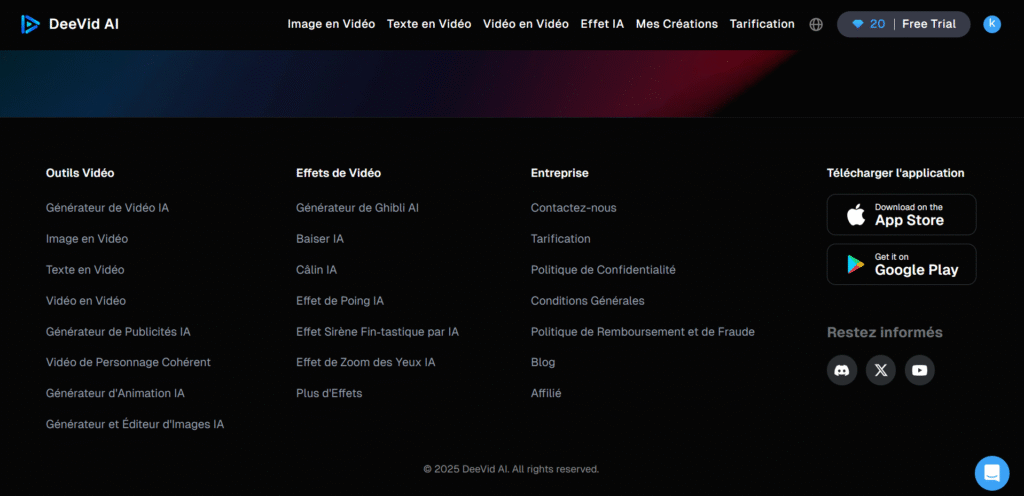 Fonctionnalité Text to Video de DeeVid AI pour générer des vidéos depuis un texte