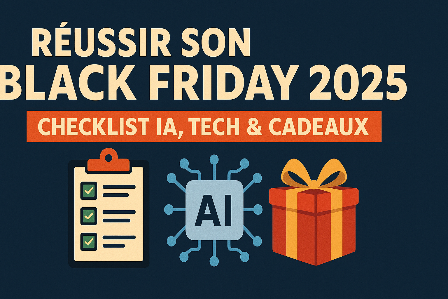 Lire la suite à propos de l’article Réussir son Black Friday 2025 : Checklist IA, Tech & Cadeaux