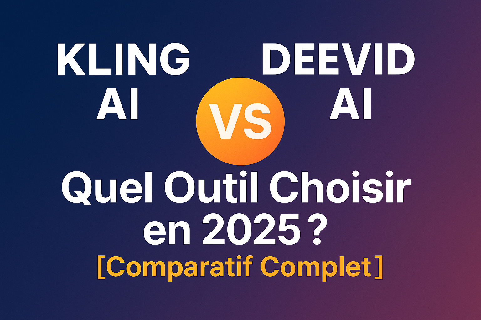 Lire la suite à propos de l’article Kling AI vs DeeVid AI : Quel Outil Choisir en 2025 ? [Comparatif Complet]