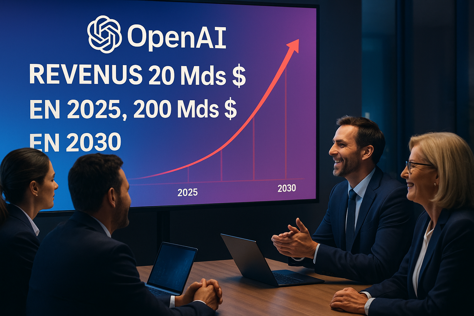 Lire la suite à propos de l’article OpenAI : projections des revenus à 20 milliards $ d’ici 2025 et des centaines de milliards en 2030