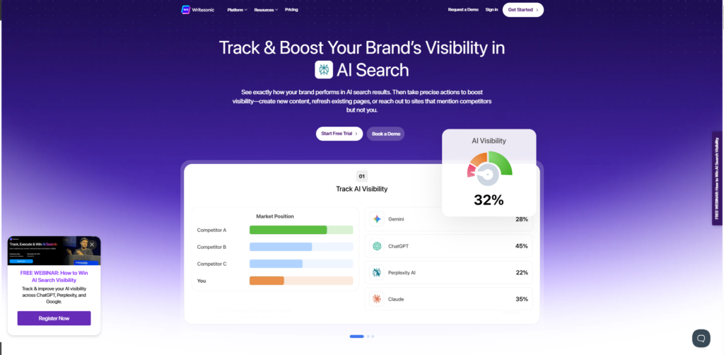 Interface Writesonic