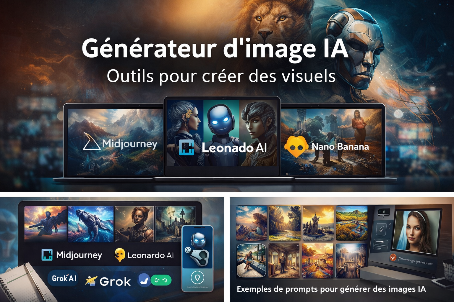 Lire la suite à propos de l’article Générateur d’image IA : outils pour créer des visuels