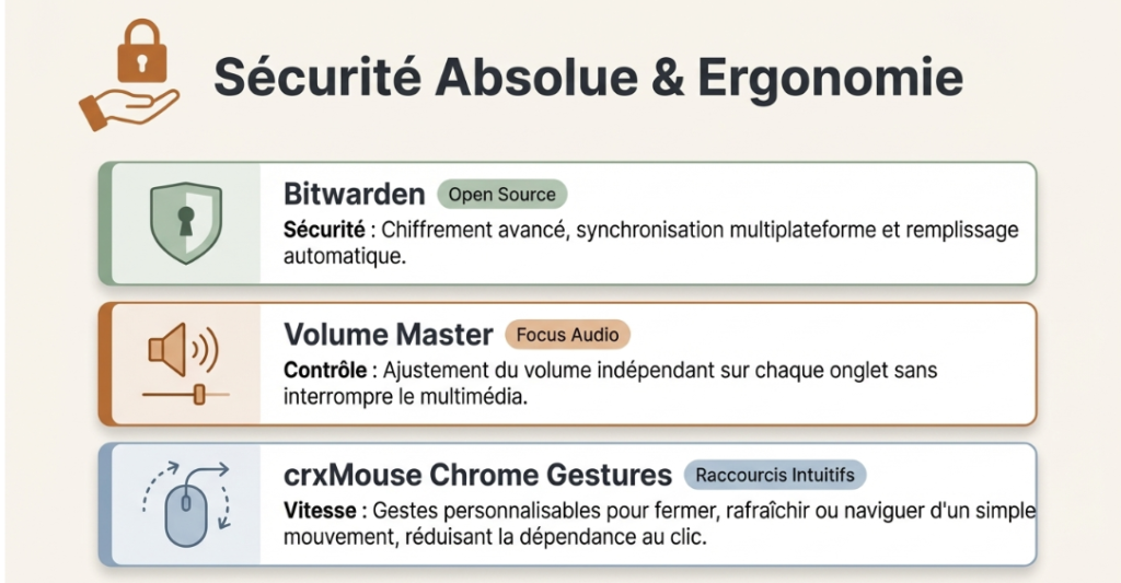 Liste d’extensions gratuites pour un environnement sécurisé et agréable