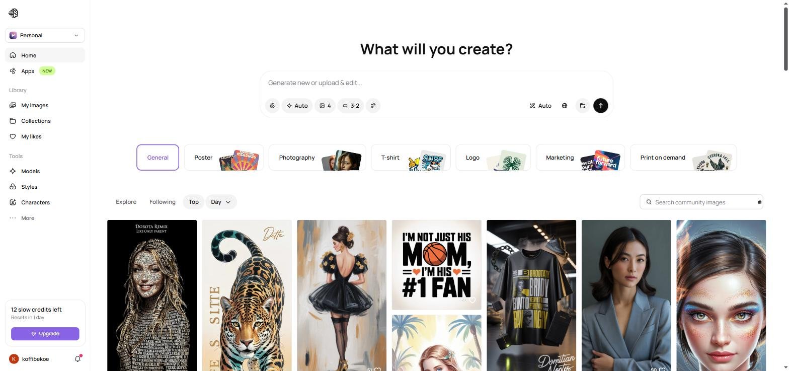 Galerie Ideogram AI - exemples de créations avec texte parfaitement intégré