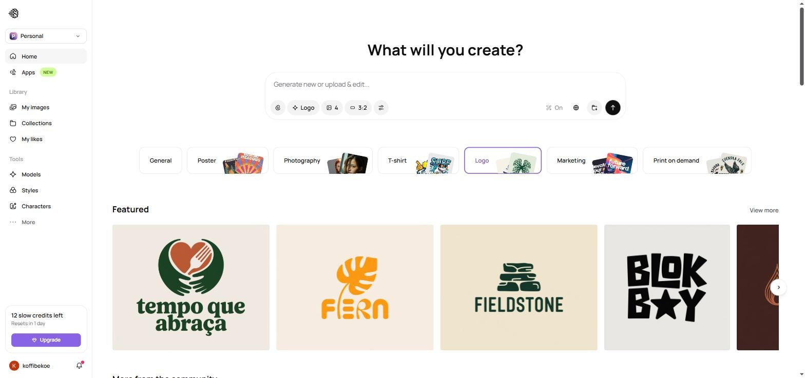 Logos générés par Ideogram AI avec typographie précise - tempo que abraça, FERN, FIELDSTONE
