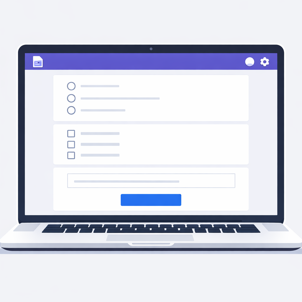 Interface Google Forms pour créer un formulaire en ligne gratuitement