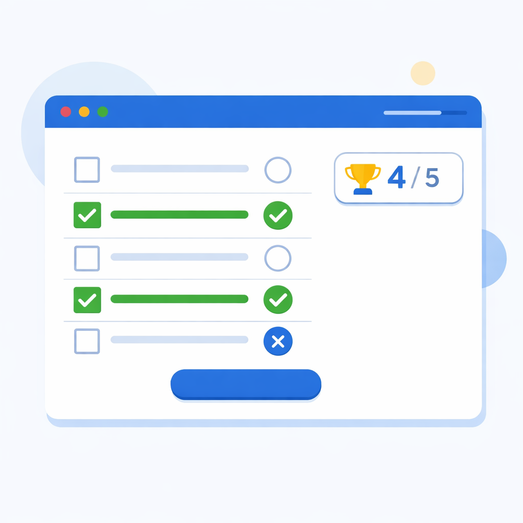 Mode questionnaire Google Forms avec notation automatique
