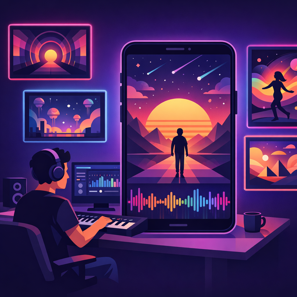 Kaiber AI pour musiciens - Spotify Canvas et clips musicaux synchronisés