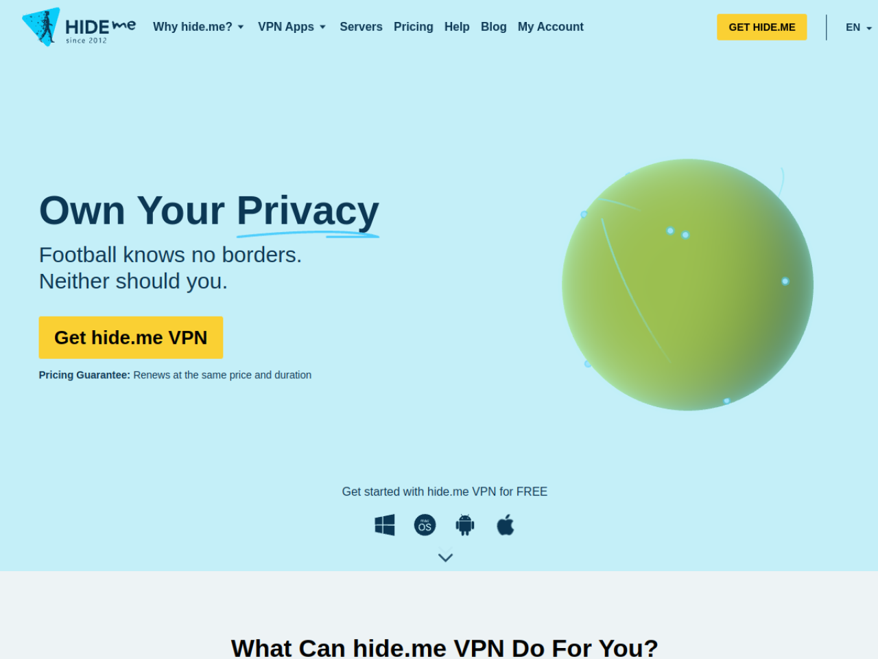 hide.me, VPN gratuit