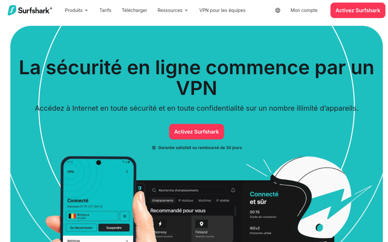 Surfshark, VPN avec obfuscation