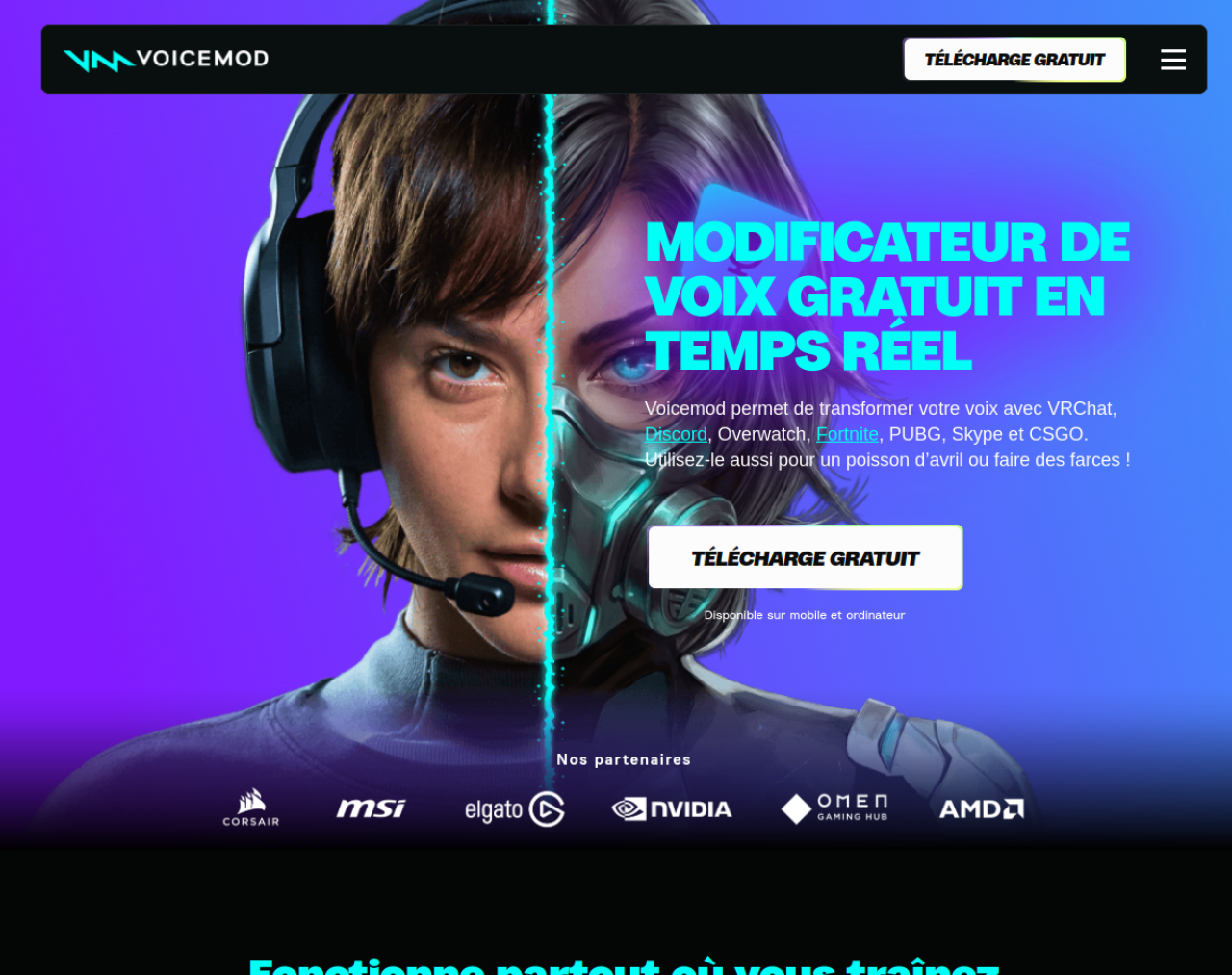 Voicemod, modificateur de voix IA en temps réel